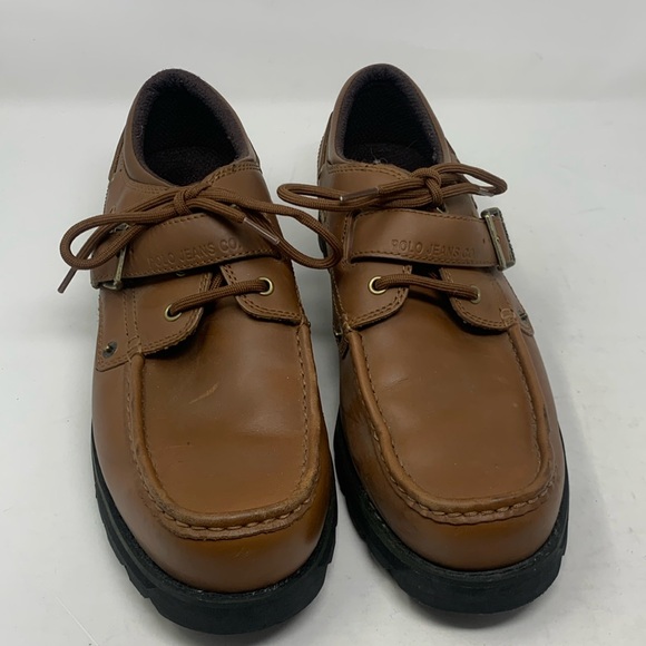 Polo Ralph Lauren Jeans Co Sport Ranger Low Top Buckle Boat Shoe Boots 12 - Picture 11 of 13